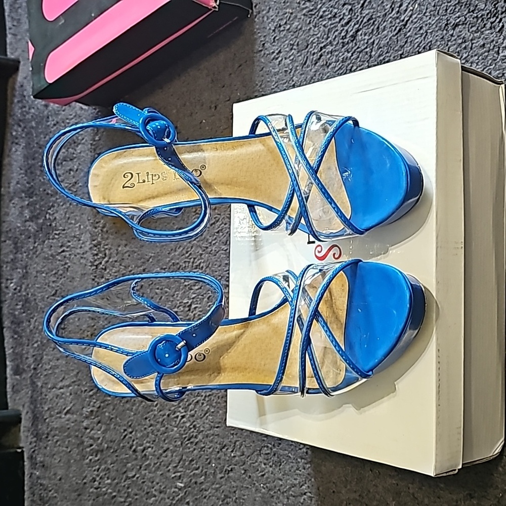 Blue sandals